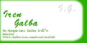 iren galba business card